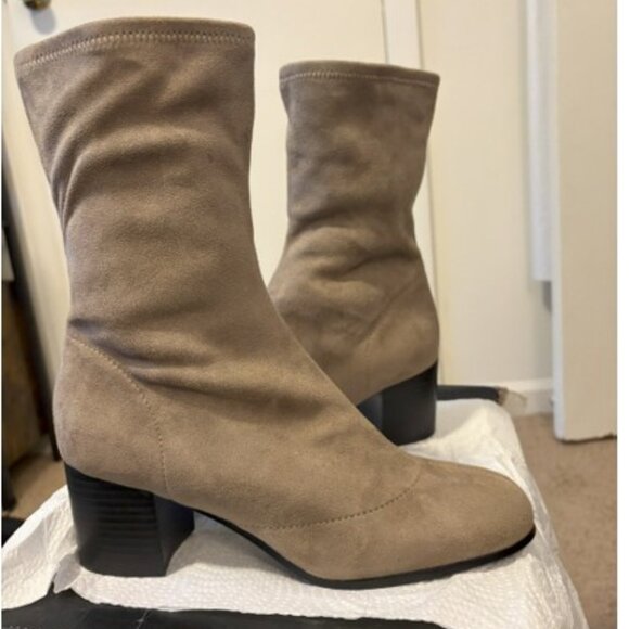 Design Lab Sool Fabric Mid Calf Booties 9M - Picture 4 of 5